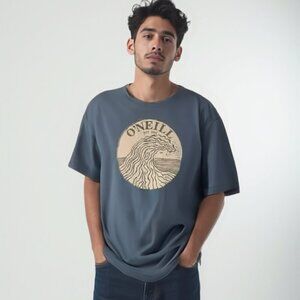 O’Neill Men’s Blue Wave Graphic Tee Size Large Surf Style ❤️